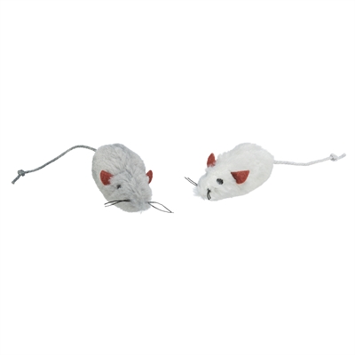 Trixie Pluche Muizen Langharig Assorti 9 cm 48 st