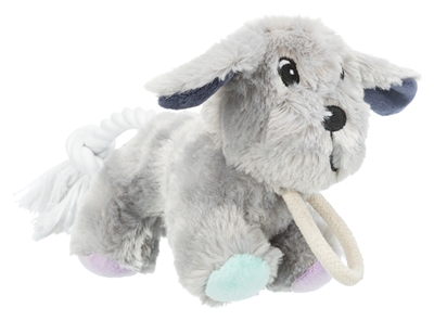 Trixie Junior Pluche Hond Met Touw 24 cm 3st