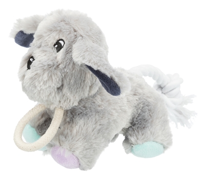 Trixie Junior Pluche Hond Met Touw 24 cm 3st