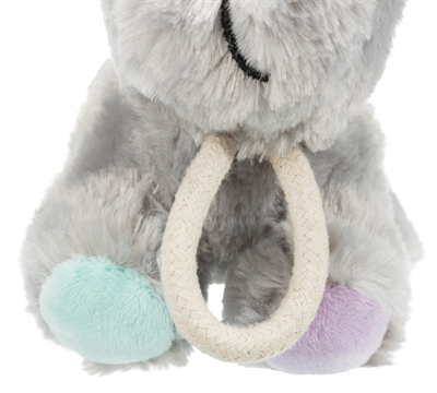 Trixie Junior Pluche Hond Met Touw 24 cm 3st