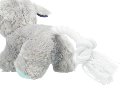 Trixie Junior Pluche Hond Met Touw 24 cm 3st