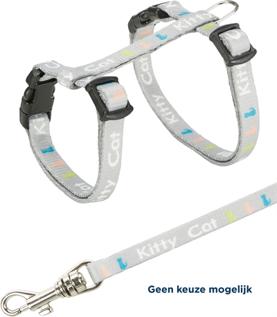 Trixie Kittentuig Junior Met Riem Kitty Cat Assorti 21-33x0.8 cm / 120 cm