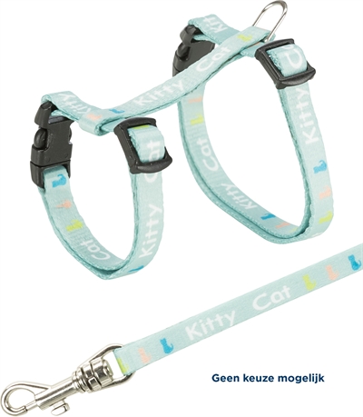 Trixie Kittentuig Junior Met Riem Kitty Cat Assorti 21-33x0.8 cm / 120 cm