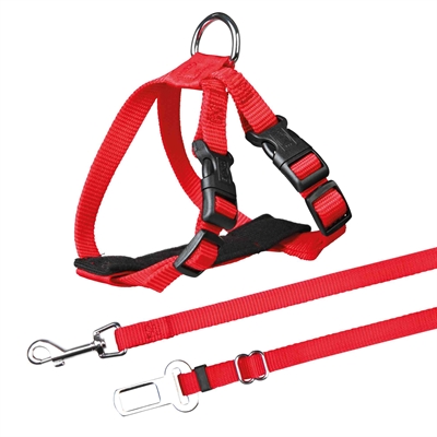 Trixie Kattentuig Voor In DE Auto Rood 20-50x1.5 cm