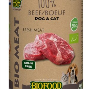 BF Petfood Organic Hond 100% Rund Blik 12x400 gr