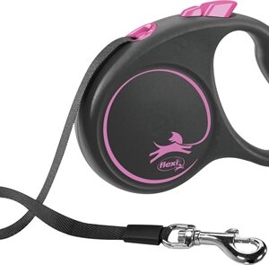 Flexi Rollijn Black Design Tape Roze S 5 Mtr Tot 15 kg