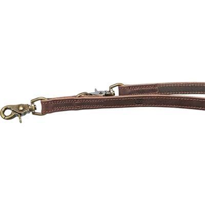 Trixie Hondenriem Rustic Verstelbaar Vetleer Donkerbruin 200x1.2 cm