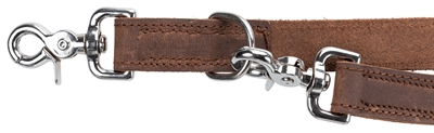 Trixie Hondenriem Rustic Verstelbaar Vetleer Donkerbruin 200x1.2 cm