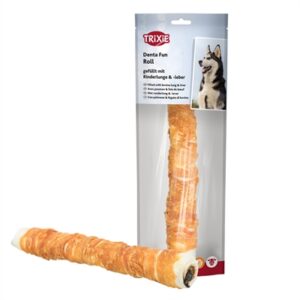 Trixie Denta Fun Filled Chicken Chewing Roll 28 cm 150 gr