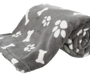 Trixie Hondendeken Kenny Fleece Bot / Pootjes Grijs 75x50 cm
