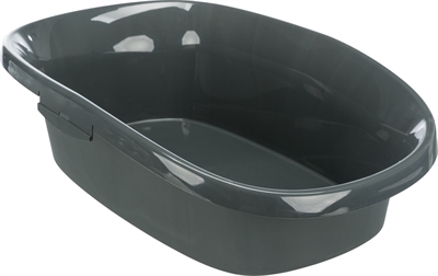 Trixie BE Eco Gerecycled Kattenbak Carlo Met Rand Antraciet / Grijs 43x31x14 cm 2 st