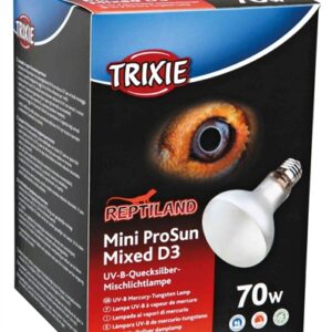 Trixie Reptiland Mini Prosun Mixed D3 UV-B Lamp Zelfstartend 70 Watt 8x8x10.8 cm