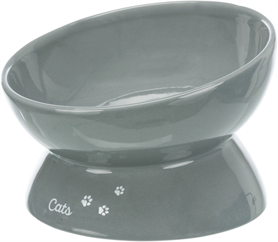 Trixie Voerbak Kat XXL Keramiek Verhoogd Grijs 350 ml 17 cm