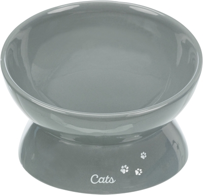 Trixie Voerbak Kat XXL Keramiek Verhoogd Grijs 350 ml 17 cm
