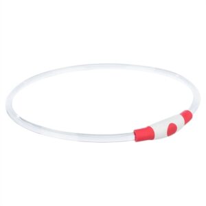 Trixie Lichtgevende Halsband USB Flash Light Oplaadbaar Tpu Rood 40x0.8 cm