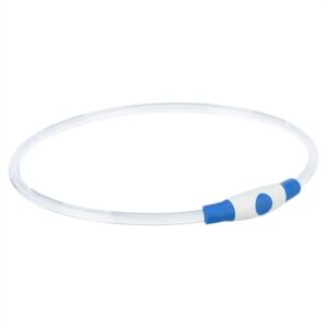 Trixie Lichtgevende Halsband USB Flash Light Oplaadbaar Tpu Blauw 40x0.8 cm