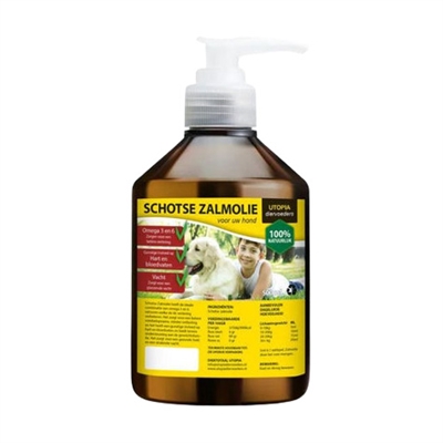 Utopia Diertotaal Zalmolie Naturel Met Pompje 500 ml
