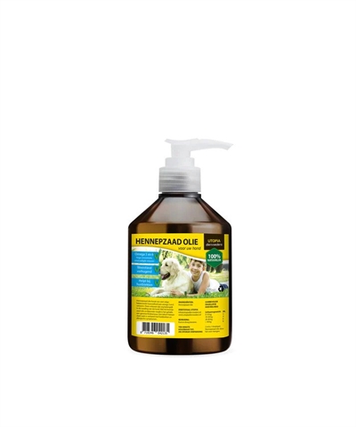 Utopia Diertotaal Hennepzaadolie Met Pompje 500 ml