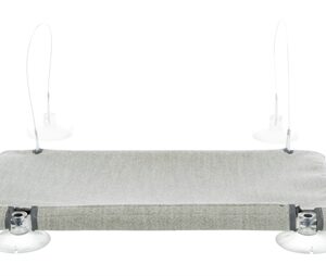 Trixie Kattenmand Hangmat Raam Velours Grijs 50x30 cm