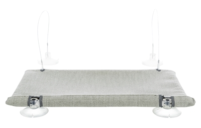 Trixie Kattenmand Hangmat Raam Velours Grijs 50x30 cm