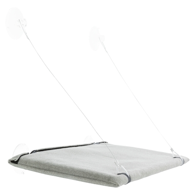 Trixie Kattenmand Hangmat Raam Velours Grijs 50x30 cm
