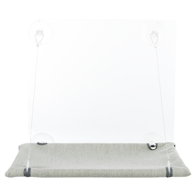 Trixie Kattenmand Hangmat Raam Velours Grijs 50x30 cm