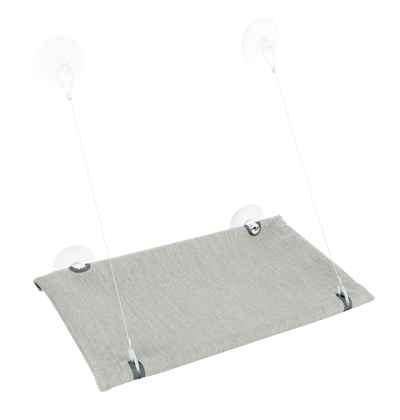 Trixie Kattenmand Hangmat Raam Velours Grijs 50x30 cm
