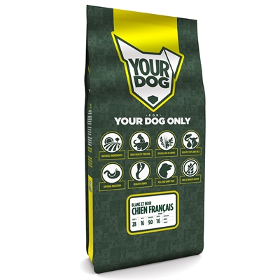 Yourdog Chien Français Blanc Et Noir Pup 12 kg