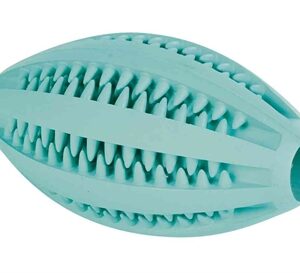 Trixie Denta Fun Rugby Bal Rubber Muntsmaak 11cm 3st