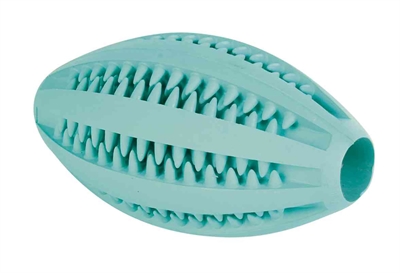 Trixie Denta Fun Rugby Bal Rubber Muntsmaak 11cm 3st