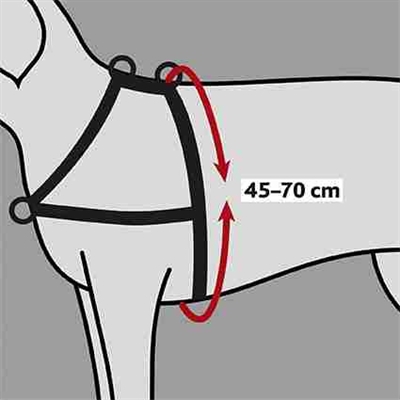 Trixie Hondentuig Trainingstuig Lead'n'walk Soft Zwart 45-70x2.5 cm