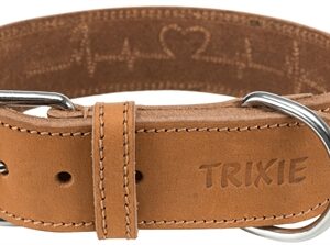 Trixie Halsband Hond Rustic Vetleer Heartbeat Bruin 38-47x4 cm