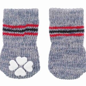 Trixie Hondensokken Anti-Slip Grijs XXS-XS 3x2 st
