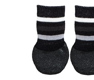 Trixie Hondensokken Anti-Slip Met Rubberlaag Rondom Zwart XS-S 2 st