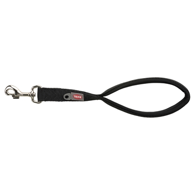 Trixie Hondenriem Premium Korthouder Zwart 37x2.5 cm