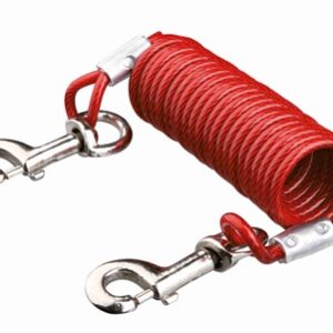 Trixie Aanleglijn Met Spiraalkabel Rood 5 Mtr