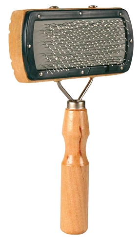 Trixie Slickerborstel Hout / Metalen Pinnen 18x10 cm 3 st