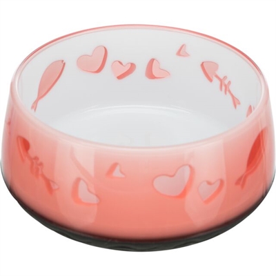 Trixie Voerbak / Waterbak Vis / Hart Kunststof / Rubberring Assorti 12 cm 300 ml 4 st