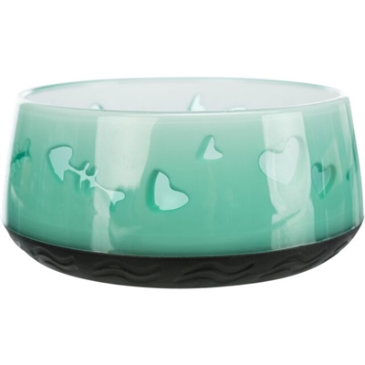 Trixie Voerbak / Waterbak Vis / Hart Kunststof / Rubberring Assorti 12 cm 300 ml 4 st