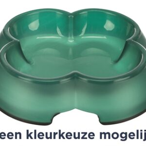 Trixie Voerbak / Waterbak Transparant Kunststof / Rubberring Assorti 12 cm 250 ml 4 st