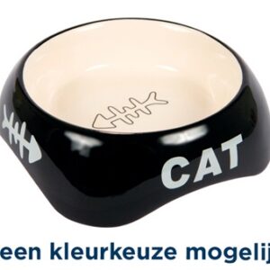 Trixie Voerbak / Waterbak Cat Visgraat Keramiek Assorti 13 cm 200 ml 4 st