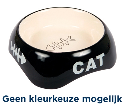Trixie Voerbak / Waterbak Cat Visgraat Keramiek Assorti 13 cm 200 ml 4 st