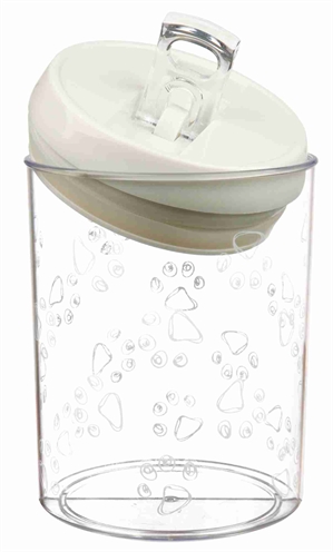 Trixie Voorraadpot Kunststof Transparant / Wit 1.5 ltr 17.5 cm