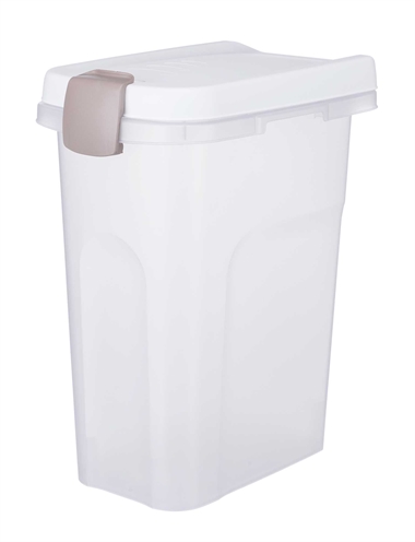 Trixie Voerton Luchtdicht Afsluitbaar Kunststof Transparant Wit / Wit 15 ltr 22x34x41.5 cm