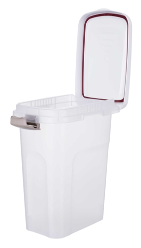 Trixie Voerton Luchtdicht Afsluitbaar Kunststof Transparant Wit / Wit 15 ltr 22x34x41.5 cm