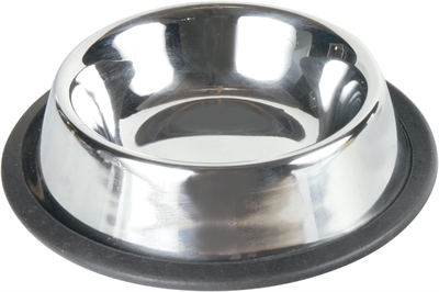 Trixie Voerbak / Waterbak RVS / Rubberring 15 cm 200 ml 4 st
