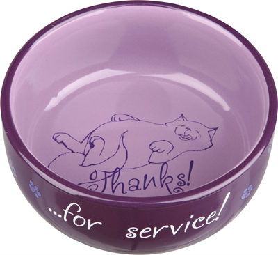 Trixie Voerbak / Waterbak Thanks For Service Keramiek Assorti 11 cm 300 ml 4 st