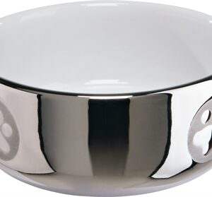 Trixie Voerbak / Waterbak Keramiek Zilver / Wit 11 cm 300 ml 4 st