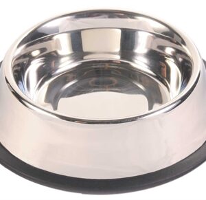 Trixie Voerbak RVS / Rubberring 19x19 cm 450 ml 4 st