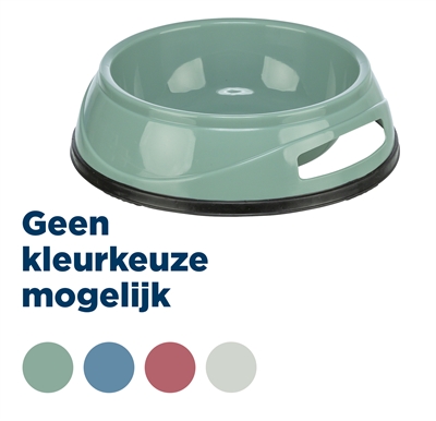 Trixie Voerbak Zwaar Kunststof / Rubberbodem Assorti 12x12 cm 300 ml 4 st